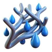 vibrant creative Abstract Water Droplets on a Network of Tubes exclusive png