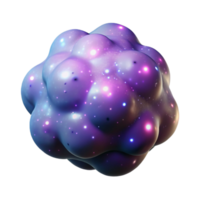 impressive classic 3D Abstract Purple Nebula Cluster Render high quality png