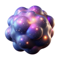 vibrant artistic Cosmic Nebula 3D Render high resolution png