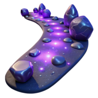 serene rustic Glowing Crystal Path 3D Render genuine png