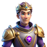 elegant abstract 3D Render Young King Illustration high resolution png