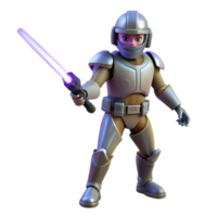 magnificent classic 3D Render of a Young Space Warrior original png