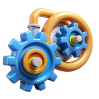 wonderful rustic Interlocking Gears System Mechanics Efficiency high quality png