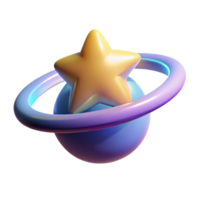 elegant modern 3D Render Star Planet Abstract Background high resolution png