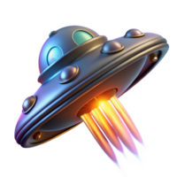 dramatic abstract 3D Render of a Flying Saucer genuine png