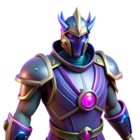 beautiful abstract 3D Render Galactic Knight Armor original png
