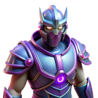 elegant rustic 3D Render of Futuristic Armored Warrior premium png