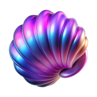 dramatic creative Abstract 3D Render Iridescent Shell-like Form exclusive png