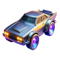dramatic contemporary Futuristic Custom Car 3D Render of a Sleek, Chrome Vehicle professional png