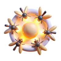 extraordinary modern Honeycomb and Bees A 3D Render exclusive png