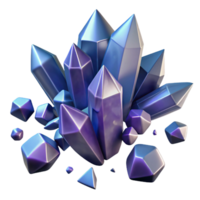 beautiful abstract Luminous Crystal Cluster A 3D Render professional png