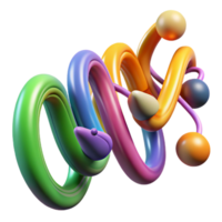dramatic rustic Abstract Colorful 3D Twisted Shapes high resolution png