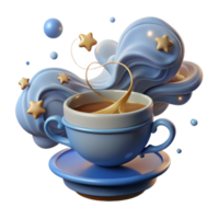 wonderful abstract Whimsical Coffee Cup with Creamy Swirls authentic png