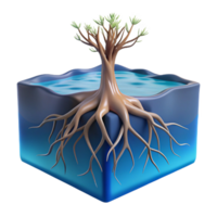 vibrant abstract Tree Roots in Water A Visual Representation of Ecosystem original png