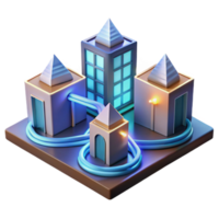 magnificent minimalist Interconnected Systems Network Architecture Visualization professional png