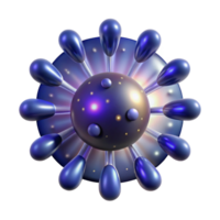 serene rustic Viral Structure Microscopic View of Pathogen exclusive png
