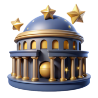 magnificent abstract Starlit Temple 3D Render of Celestial Architecture high resolution png