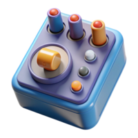 dramatic rustic 3D Render of Retro Control Panel with Joystick and Buttons detailed png