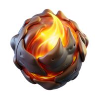 serene minimalist Abstract 3D Render Glowing Orb, Fire, Organic Forms high resolution png