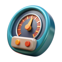 extraordinary modern Speedometer 3D Render, Gauge, Meter, Dial, Fast, Progress, Performance, Indicator, Measurement, Control high quality png