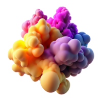 vibrant minimalist Abstract Colorful 3D Render of Intertwined Bubbles high resolution png