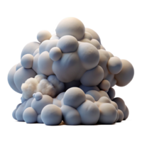 vibrant rustic Abstract 3D Render of a Cloud-like Sphere professional png