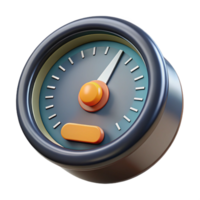 magnificent abstract 3D Gauge Meter Speed, Progress, Measurement Icon high resolution png