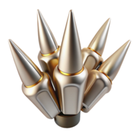 wonderful rustic Metallic Conical Projectiles Cluster authentic png