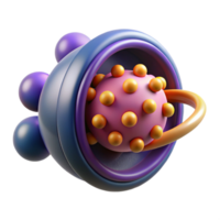 serene abstract Abstract 3D Sphere with Orbiting Ring authentic png