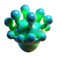 impressive rustic Abstract 3D Render of a Multifaceted Orb premium png