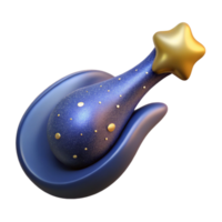 extraordinary vintage Starry Night Object 3D Render of Celestial Design genuine png