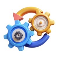 magnificent classic Interconnected Gears System Workflow Optimization high resolution png