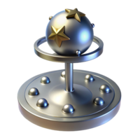 stunning modern Rotating Sphere with Stars 3D Model high quality png