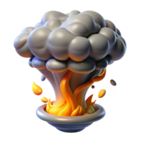 magnificent rustic 3D Render of a Cartoon Explosion professional png