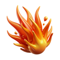 impressive modern Fiery Orb Abstract Flame Illustration genuine png