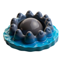 impressive rustic Abstract 3D Render Orb in a Fluid Form exclusive png