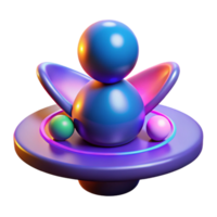 elegant rustic Abstract 3D Render Colorful Spheres and Geometric Forms professional png