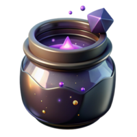 impressive artistic Magical Potion Jar 3D Render of Fantasy Concoction high resolution png