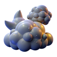 dramatic abstract Abstract 3D Render of a Cloud-like Form genuine png