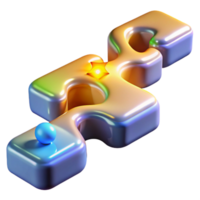 magnificent classic Abstract Puzzle 3D Rendering of Interlocking Shapes professional png
