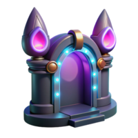 serene minimalist Magical Portal 3D Render of Fantasy Gateway high quality png