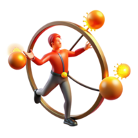 magnificent modern 3D Render Figure Juggling Energy Spheres authentic png