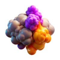 stunning rustic Abstract 3D Render of Colorful Molecular Structure exclusive png