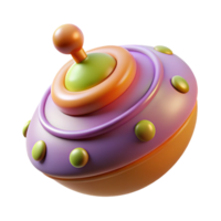 stunning modern 3D Render of Abstract Spinning Top Toy 4K png