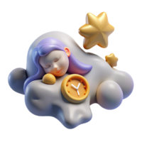 serene rustic Sweet Dreams A 3D Render of Sleep and Time 4K png