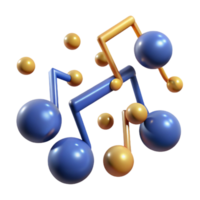 beautiful creative Abstract Music Notes 3D Rendering of Musical Symbols exclusive png