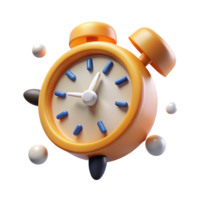 stunning creative 3D Render of a Cartoon Alarm Clock detailed png