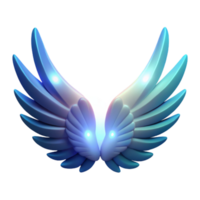 elegant rustic Glowing Angelic Wings 3D Render of Fantasy Wings professional png