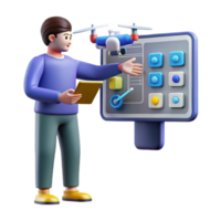 elegant abstract Drone Control System User Interface Design 4K png