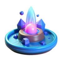 serene traditional Fantasy Crystal Orb 3D Render of Magical Scene detailed png